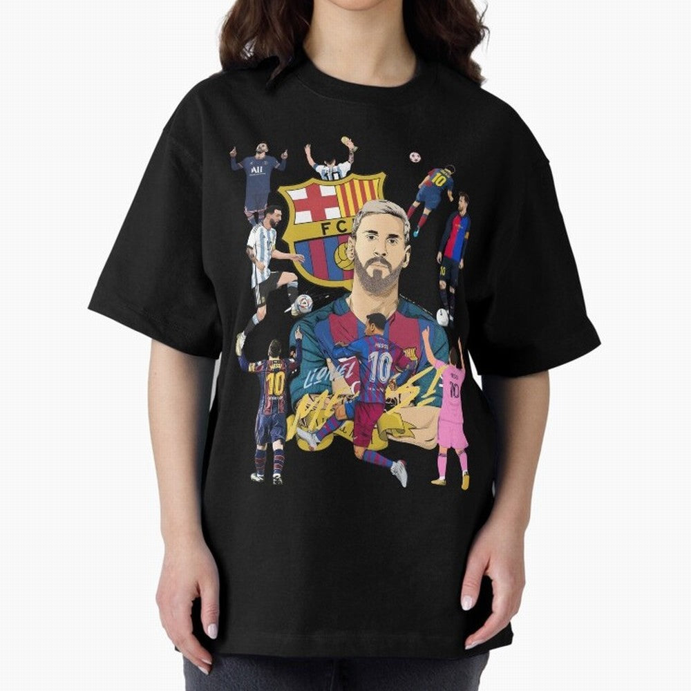 MESSI10 Oversized T-Shirt Feel the Roar of Match Day Hype around FIFA World Cup 2026 USA Canada Mexico, Messi, Brazil, Portugal and Argentina, Game Day Rituals, Football Legends, Country Pride and the Road to the Final; Ideal for Passionate Fans