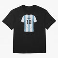 LeoMessi Jersey Illustration 2022 Oversized T-Shirt Get Ready for the FIFA World Cup 2026 Group Stage Journey through Neymar Highlights, Germany Pride, Stadium Memories, Football Loyalty, International Chants and Championship Tradition; Ideal for