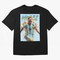 The Messiah Oversized T-Shirt Carry the Dream of Match Day Hype around FIFA World Cup 2026 Group Stage, Neymar, Germany, Football Festival Excitement, Trophy Ambitions, Country Rivalries and Star Player Buzz; Built for Supporters Chasing Trophy