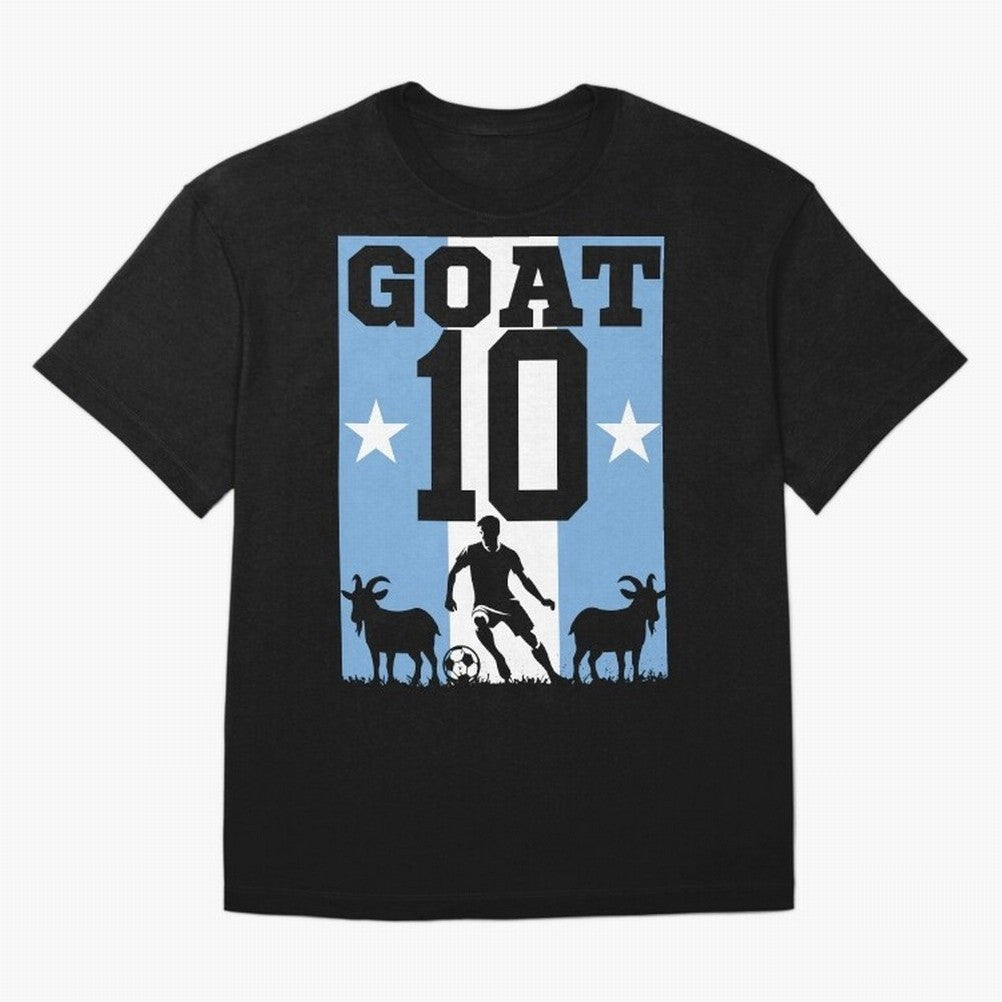 The Goat 10 Argentina World Cup 2026 Classic T-Shirt Elevate FIFA World Cup 2026 Spirit, Filled with France and Portugal, Messi and Cristiano Ronaldo, Sports Nostalgia, International Competition, Famous Players and Unforgettable Victories; Perfect