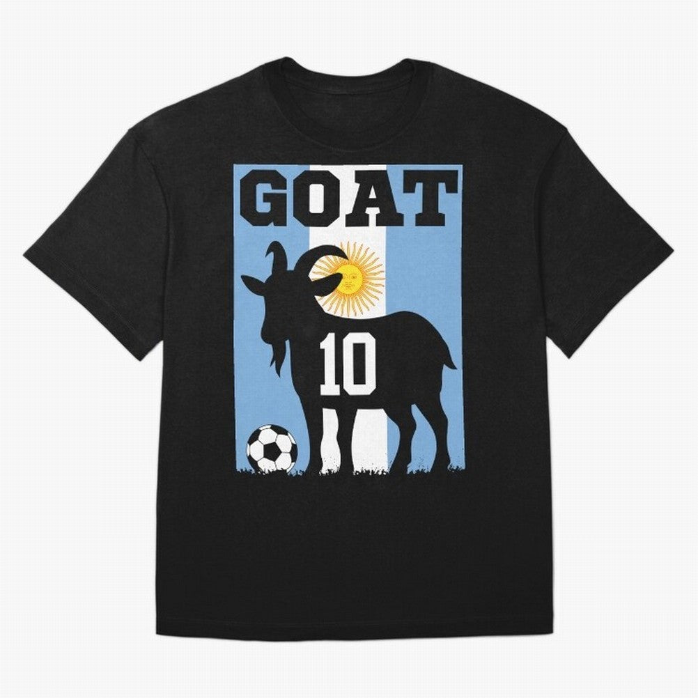 Argentina World Cup 2026 The Goat 10 Oversized T-Shirt Wear the Spirit of Match Day Hype around FIFA World Cup 2026 USA Canada Mexico, Messi, Neymar and Mbappe, France and Portugal, Goal Celebration Energy, Supporter Heritage, Football Icons and
