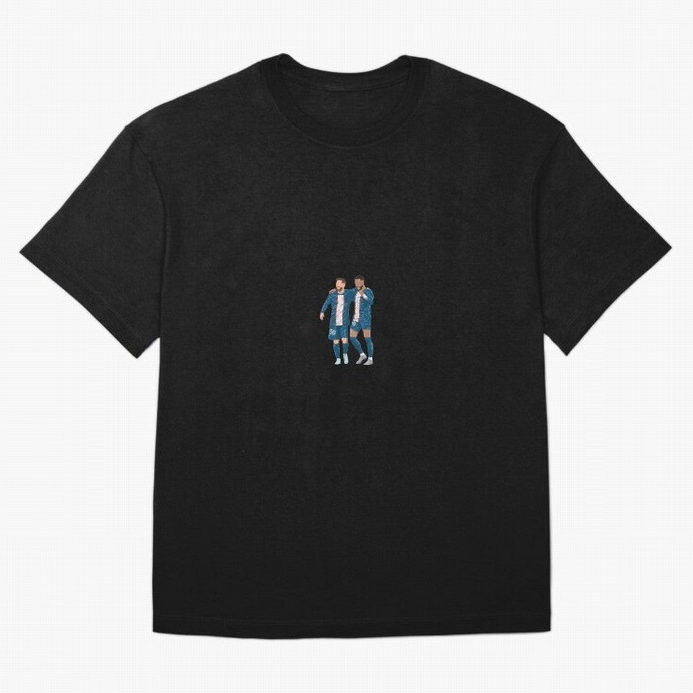 Lionel Messi and Neymar JR Minimalist Classic T-Shirt Feel the Heartbeat of Global Football Passion for FIFA World Cup 2026 Group Stage, Made for CR7 and Messi, Netherlands, Championship Spirit, Famous Goals, Roaring Crowds and International