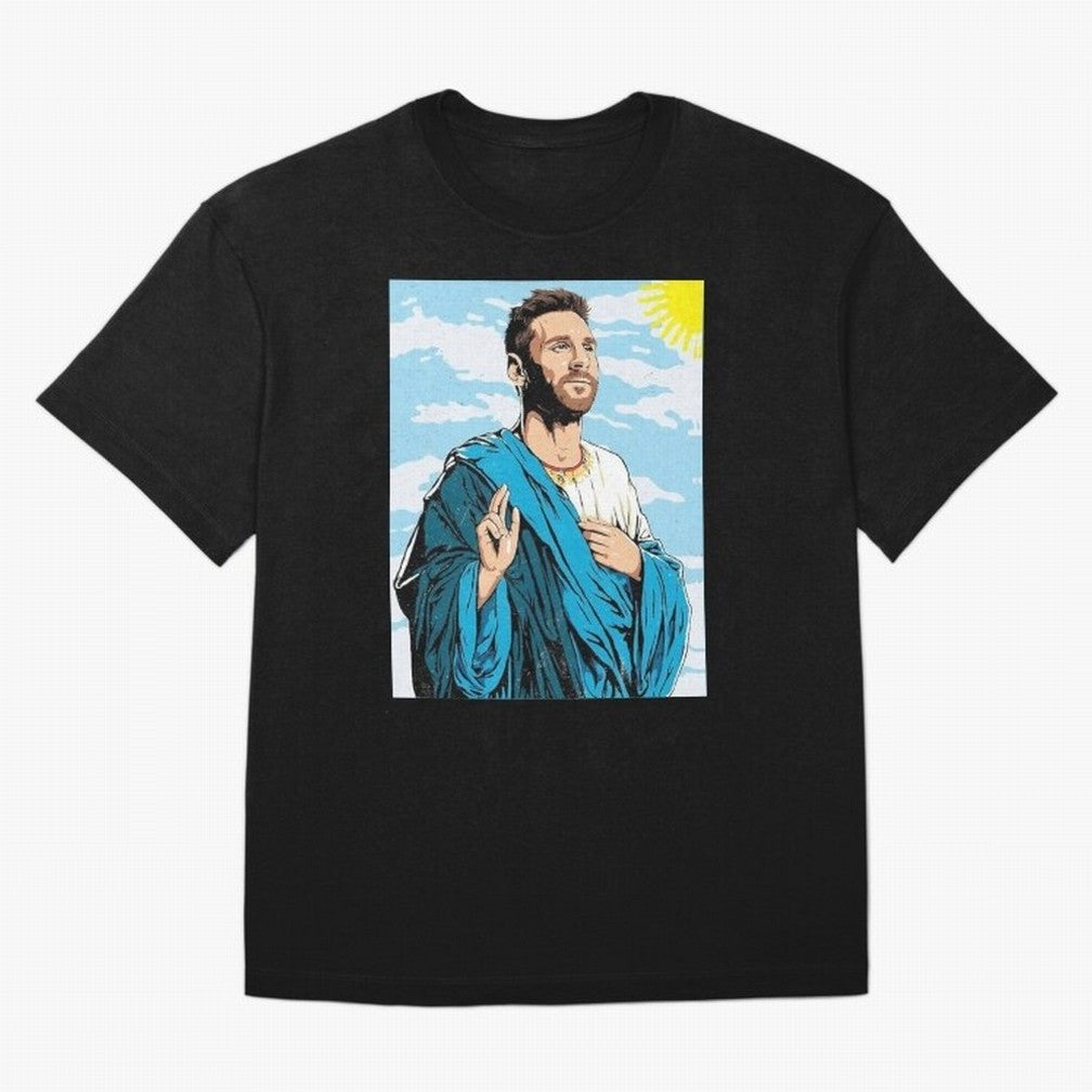 messi god Oversized T-Shirt Celebrate Fan Culture around FIFA World Cup 2026 Group Stage for Fans of Mbappe and Portugal, Spain and Germany, Bringing Tournament Hype, Historic Matchups, Family Viewing Parties and Global Sports Pride; Perfect for