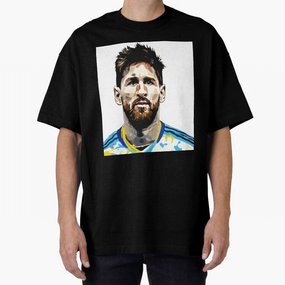 Lionel Messi Oversized T-Shirt Carry National Pride through FIFA World Cup 2026 USA Canada Mexico for Fans of Messi, CR7 and Mbappe and Argentina, France and Brazil, Bringing Football History, Final Match Energy, Crowd Noise and Once in a Lifetime