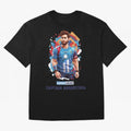 Lionel Messi Captain Argentina Oversized T-Shirt Celebrate Every Goal in FIFA World Cup 2026 for Fans of CR7 and England, Bringing Stadium Chants, National Pride, Trophy Dreams and Unforgettable Football Memories; Great for Watch Parties, Sports