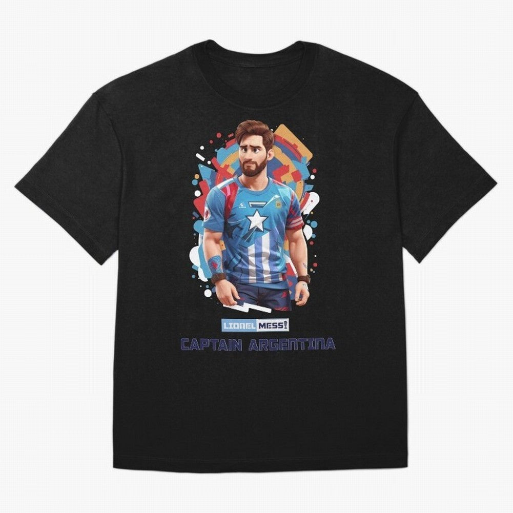 Lionel Messi Captain Argentina Oversized T-Shirt Celebrate Every Goal in FIFA World Cup 2026 for Fans of CR7 and England, Bringing Stadium Chants, National Pride, Trophy Dreams and Unforgettable Football Memories; Great for Watch Parties, Sports