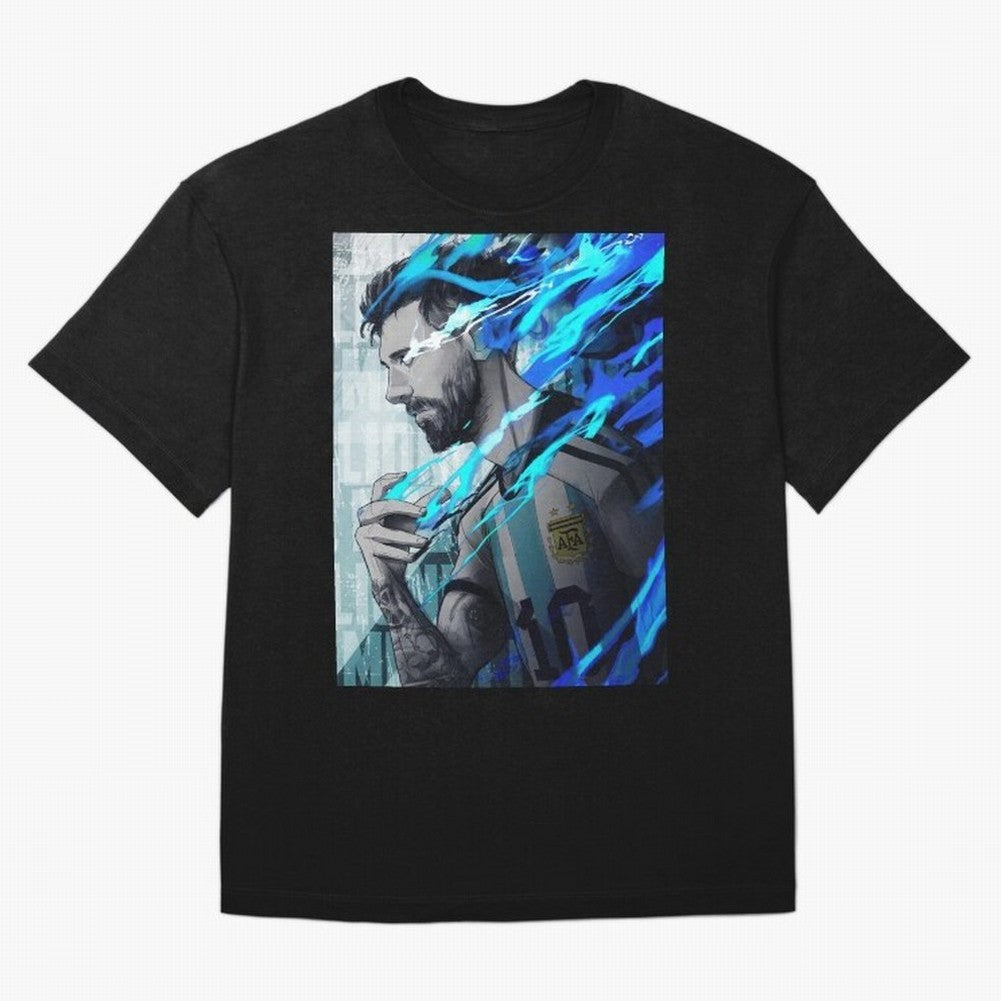 LIONEL MESSI NEW GOAL CELEBRATION ILLUSTRATION 2023 2024 Oversized T-Shirt Make Memories around FIFA World Cup 2026 Group Stage Filled with CR7 and Messi, England and Germany Energy, Supporter Pride, Iconic Celebrations, Legendary Names and Global