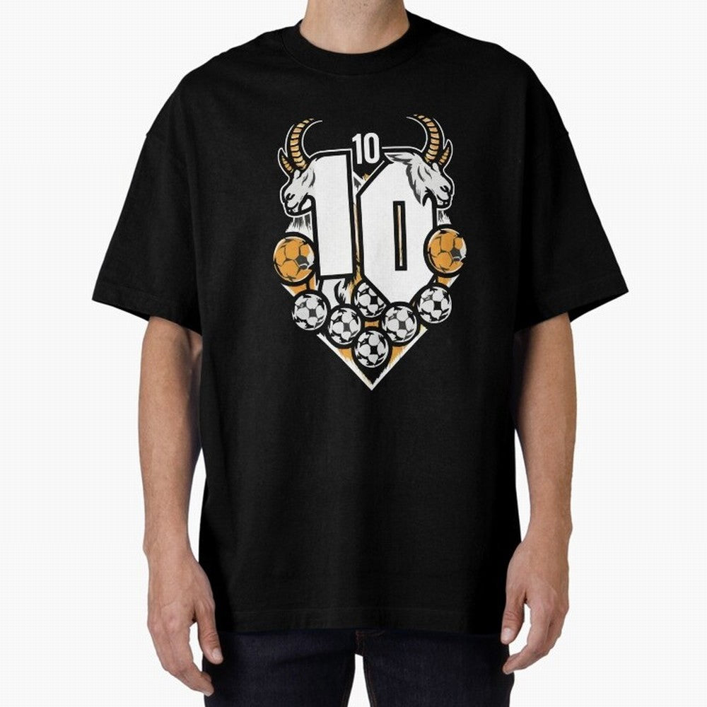 GOAT (Lionel Messi) design Boxy T-Shirt Bring World Football Passion into the FIFA World Cup 2026 Journey through Messi Highlights, France and Portugal Pride, Fan Favorite Moments, National Team Passion, Big Match Drama and Soccer History; Created