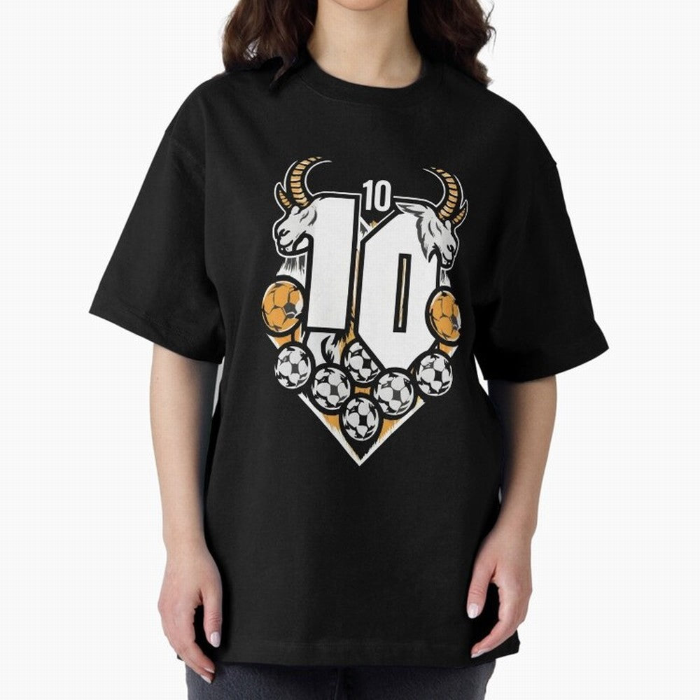 GOAT (Lionel Messi) design Boxy T-Shirt Bring World Football Passion into the FIFA World Cup 2026 Journey through Messi Highlights, France and Portugal Pride, Fan Favorite Moments, National Team Passion, Big Match Drama and Soccer History; Created