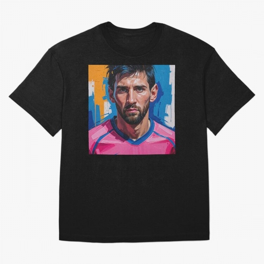 Vibrant Artistic Portrait of Lionel Messi (GOAT) - Digital painting (Version 3) Classic T-Shirt Bring Trophy Dreams to Match Day Hype around FIFA World Cup 2026 USA Canada Mexico, Messi, Neymar and Mbappe, Portugal, Worldwide Fan Energy, Dramatic
