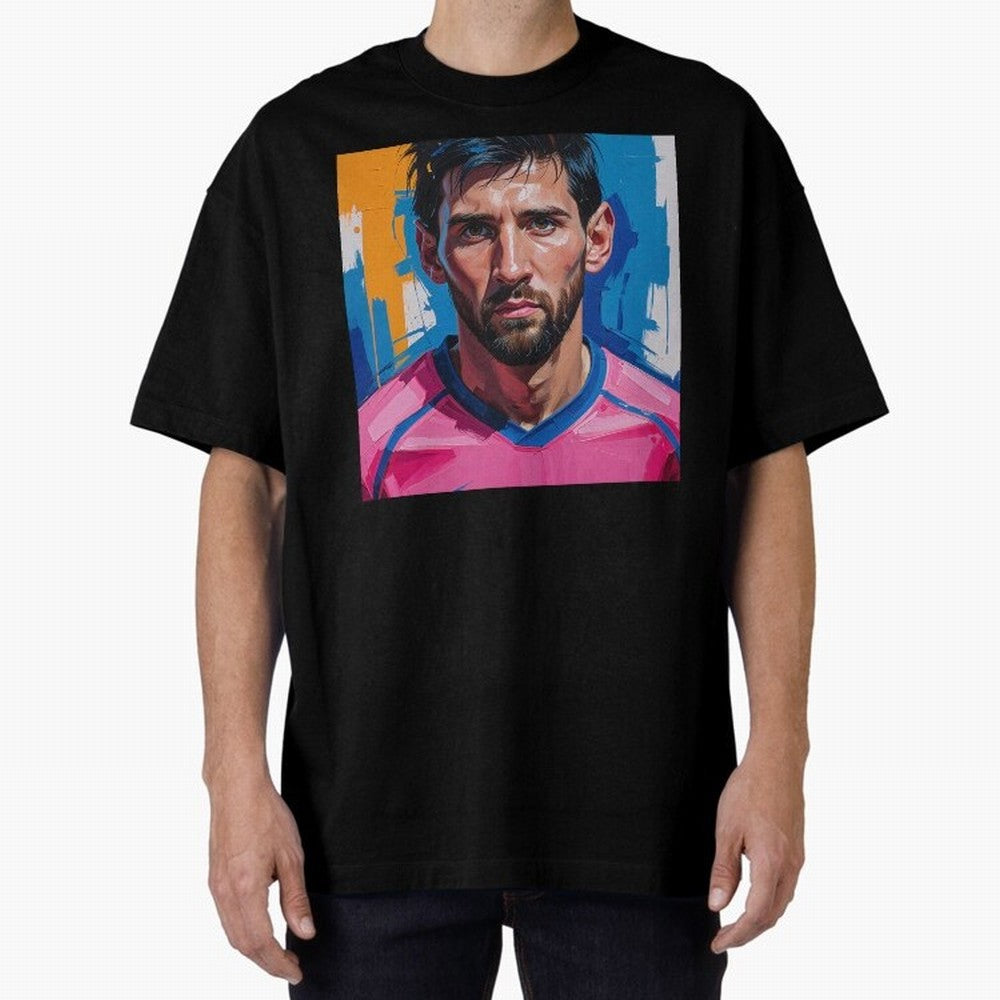 Vibrant Artistic Portrait of Lionel Messi (GOAT) - Digital painting (Version 3) Classic T-Shirt Bring Trophy Dreams to Match Day Hype around FIFA World Cup 2026 USA Canada Mexico, Messi, Neymar and Mbappe, Portugal, Worldwide Fan Energy, Dramatic