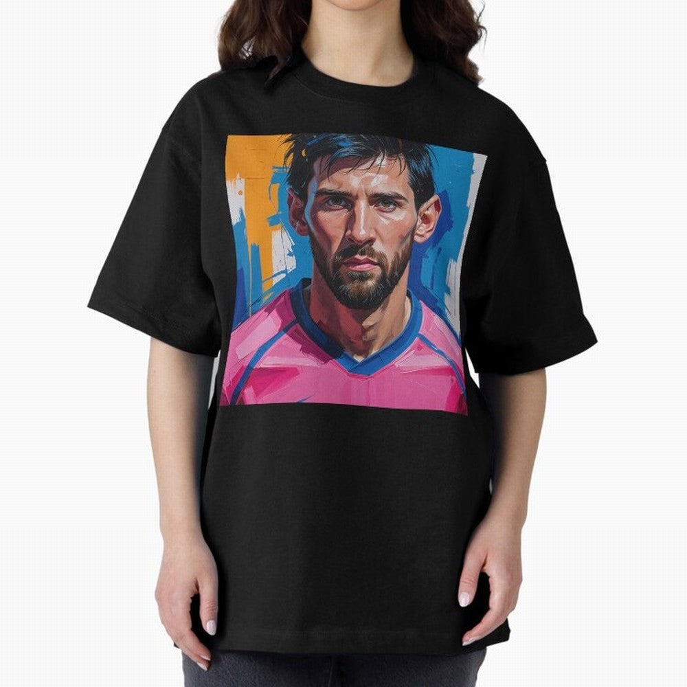 Vibrant Artistic Portrait of Lionel Messi (GOAT) - Digital painting (Version 3) Classic T-Shirt Bring Trophy Dreams to Match Day Hype around FIFA World Cup 2026 USA Canada Mexico, Messi, Neymar and Mbappe, Portugal, Worldwide Fan Energy, Dramatic