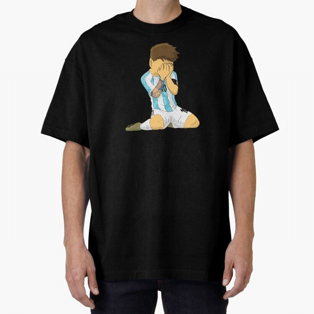 Messi Copa America Moment Oversized T-Shirt Support Iconic Players in FIFA World Cup 2026 Group Stage for Fans of Cristiano Ronaldo, Haaland and CR7 and Spain, Bringing Fan Favorite Moments, National Team Passion, Big Match Drama and Soccer