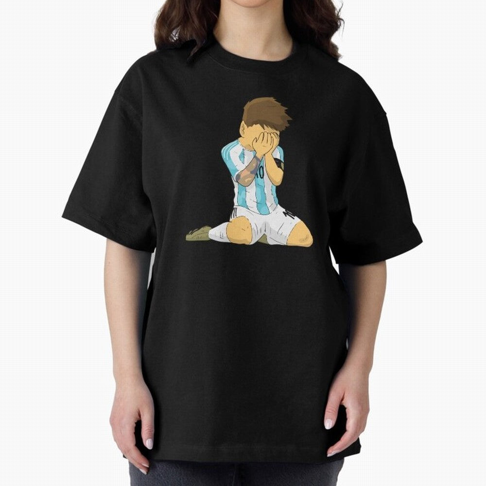 Messi Copa America Moment Oversized T-Shirt Support Iconic Players in FIFA World Cup 2026 Group Stage for Fans of Cristiano Ronaldo, Haaland and CR7 and Spain, Bringing Fan Favorite Moments, National Team Passion, Big Match Drama and Soccer