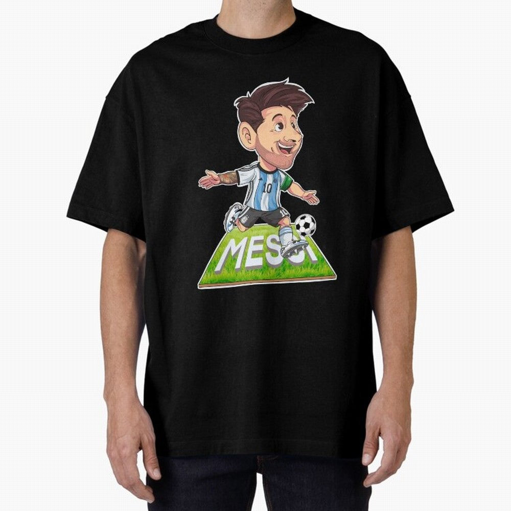Lionel MESSI Oversized T-Shirt Honor the Football Icons of Match Day Hype around FIFA World Cup 2026 USA Canada Mexico, Messi, England, Football Passion, Legendary Performances, Festival Vibes and Supporter Community; Great for Watch Parties,