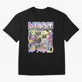 Lionel Messi Graphic Design Classic T-Shirt Relive the Noise and Pride of the FIFA World Cup 2026 Group Stage Journey through Haaland and Mbappe Highlights, Brazil, Portugal and Argentina Pride, Worldwide Fan Energy, Dramatic Goals, Stadium Lights