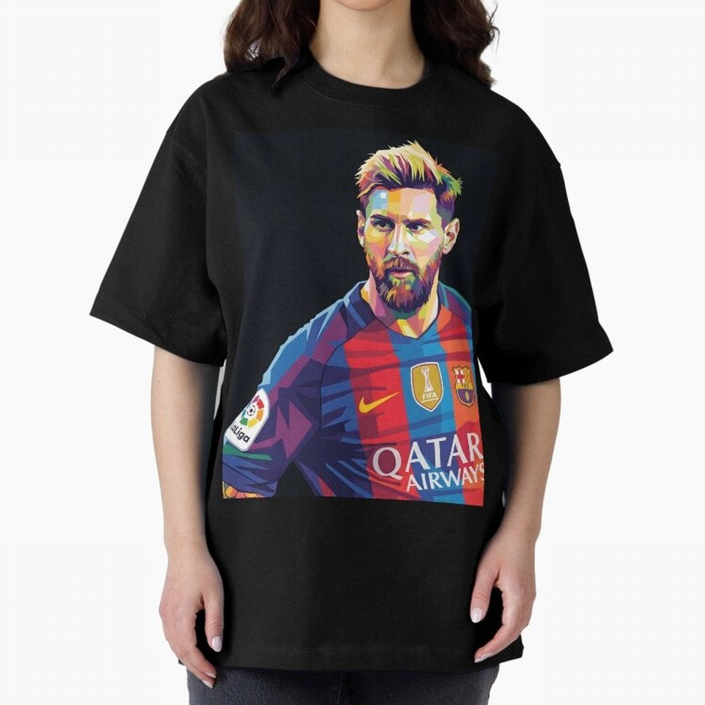 Messi Wpap Oversized T-Shirt Upgrade the FIFA World Cup 2026 USA Canada Mexico Journey through Cristiano Ronaldo Highlights, England and Germany Pride, Football Passion, Legendary Performances, Festival Vibes and Supporter Community; Made for Die