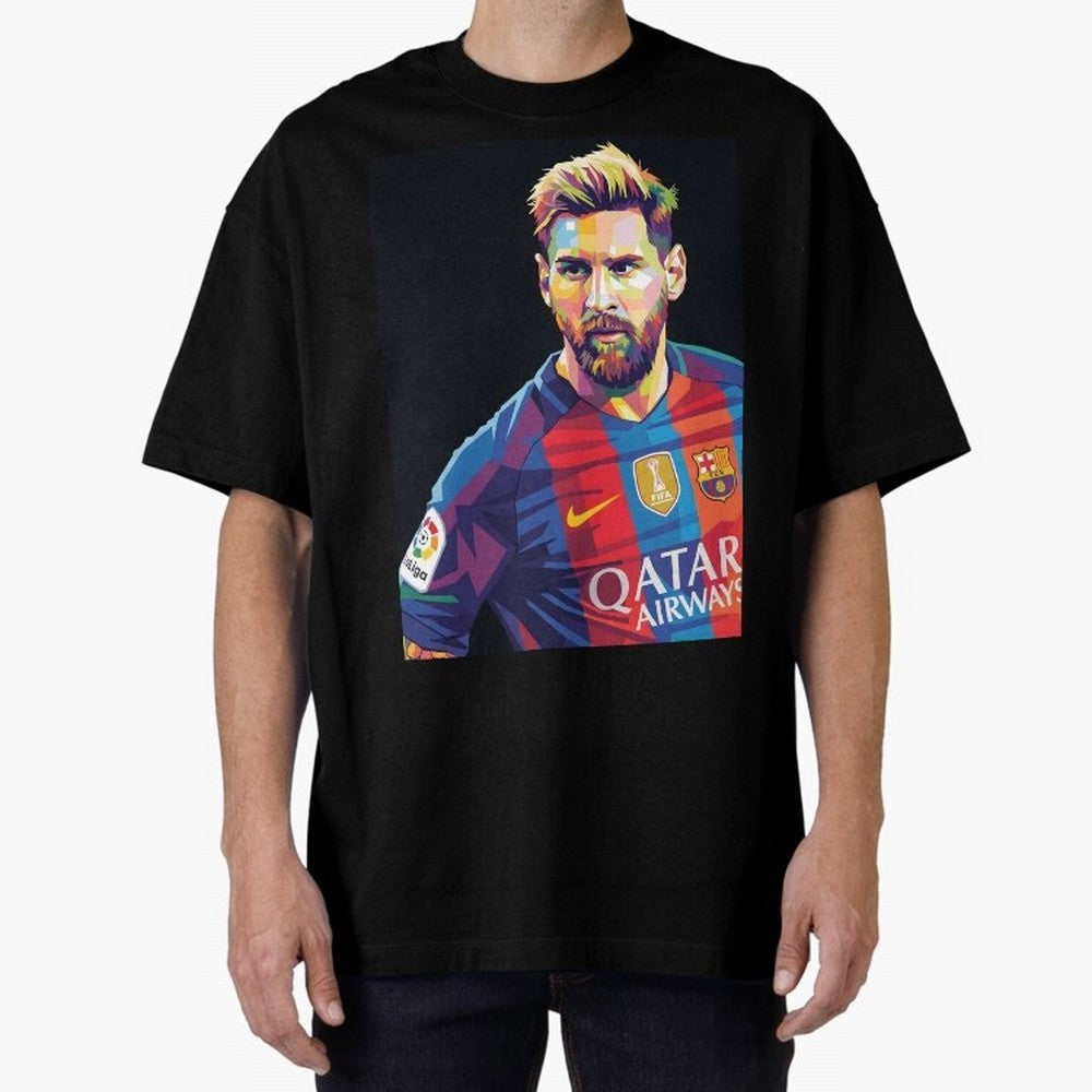 Messi Wpap Oversized T-Shirt Upgrade the FIFA World Cup 2026 USA Canada Mexico Journey through Cristiano Ronaldo Highlights, England and Germany Pride, Football Passion, Legendary Performances, Festival Vibes and Supporter Community; Made for Die