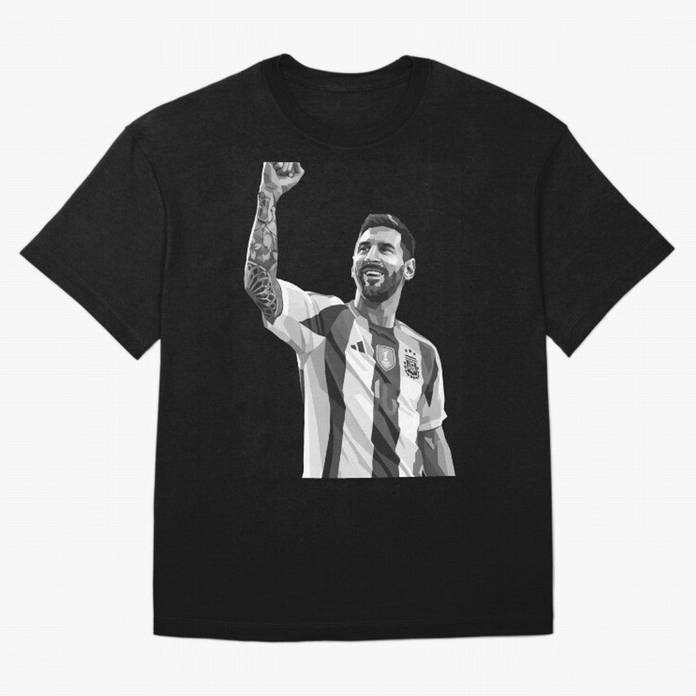 Messi grayscale Oversized T-Shirt Elevate Match Day Hype around FIFA World Cup 2026 USA Canada Mexico, CR7 and Messi, England, Fan Favorite Moments, National Team Passion, Big Match Drama and Soccer History; Built for Supporters Chasing Trophy