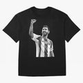 Messi grayscale Oversized T-Shirt Elevate Match Day Hype around FIFA World Cup 2026 USA Canada Mexico, CR7 and Messi, England, Fan Favorite Moments, National Team Passion, Big Match Drama and Soccer History; Built for Supporters Chasing Trophy
