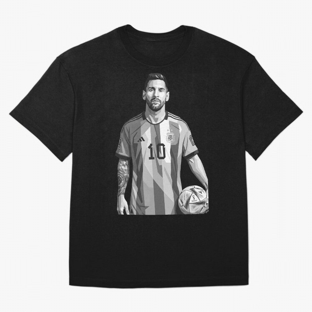 Messi grayscale Classic T-Shirt Share the Excitement of FIFA World Cup 2026 Group Stage for Fans of Haaland and Mbappe and Spain and Netherlands, Bringing Fan Favorite Moments, National Team Passion, Big Match Drama and Soccer History; Created for