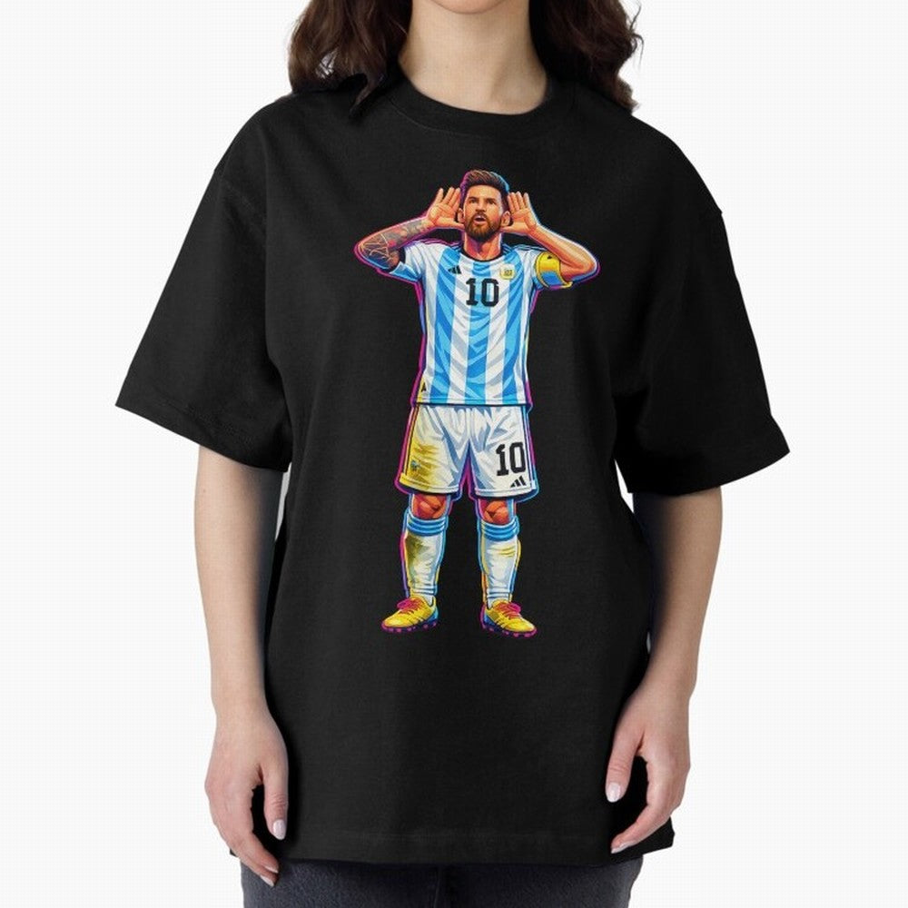 Messi Celebration Classic T-Shirt Make Your Look Match FIFA World Cup 2026 USA Canada Mexico Capturing Cristiano Ronaldo, Germany Energy, Sports Nostalgia, International Competition, Famous Players and Unforgettable Victories; Great for Supporters