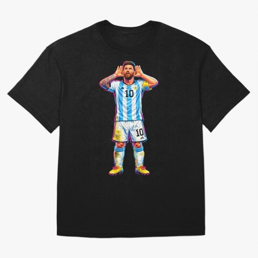 Messi Celebration Classic T-Shirt Make Your Look Match FIFA World Cup 2026 USA Canada Mexico Capturing Cristiano Ronaldo, Germany Energy, Sports Nostalgia, International Competition, Famous Players and Unforgettable Victories; Great for Supporters