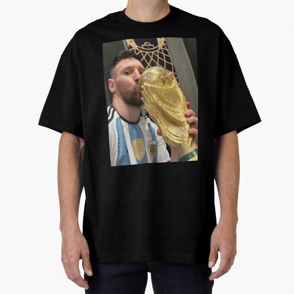 lionel Messi Oversized T-Shirt Create the FIFA World Cup 2026 Group Stage Journey through Haaland Highlights, Brazil Pride, Champion Mindset, Group Stage Buzz, Knockout Tension and Passionate Fan Culture; Great for Supporters Who Love Legendary