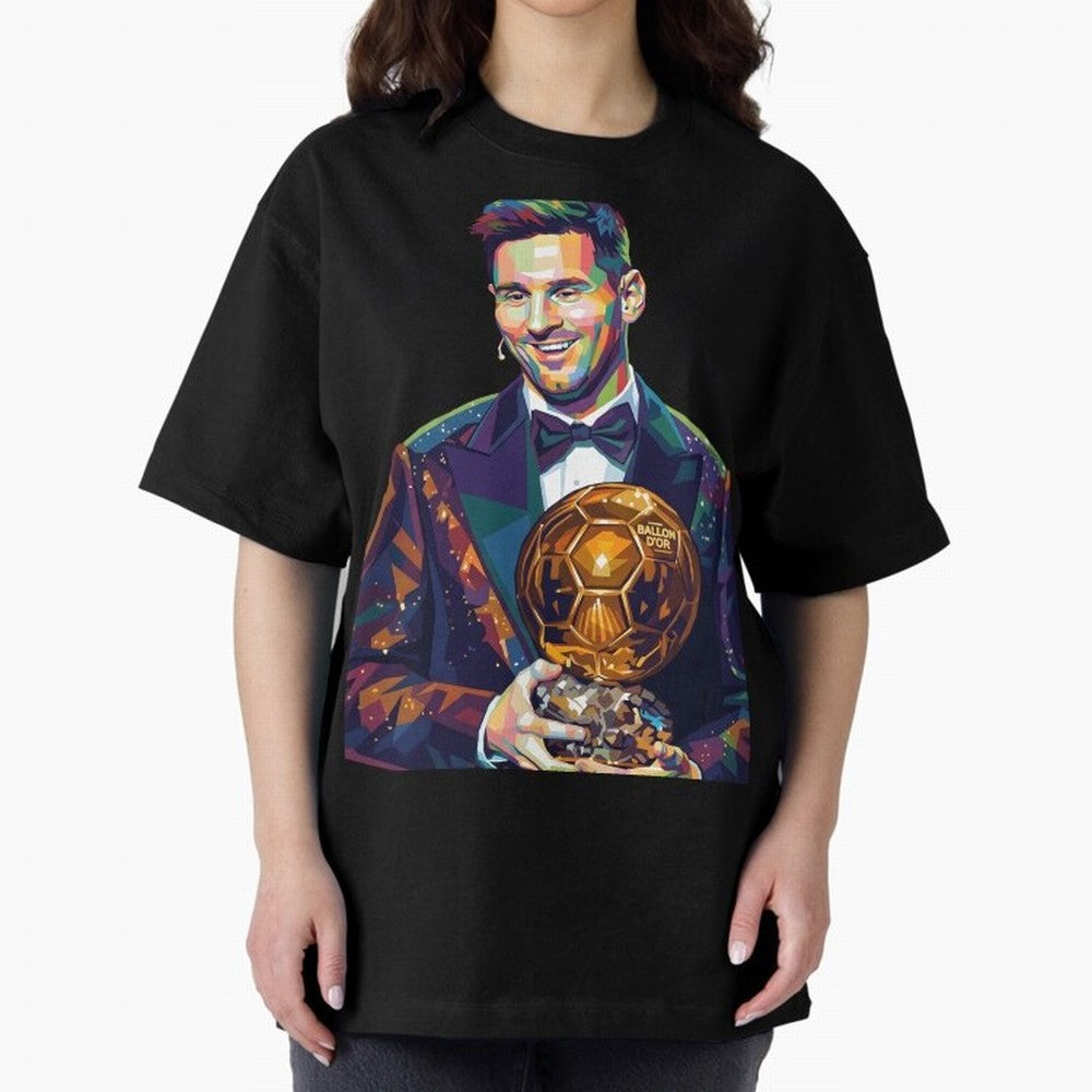 Messi Wpap Oversized T-Shirt Turn Up for Match Day Hype around FIFA World Cup 2026 Group Stage, CR7, France and Portugal, Worldwide Fan Energy, Dramatic Goals, Stadium Lights and Championship Celebrations; Perfect for Supporters Who Want Bold