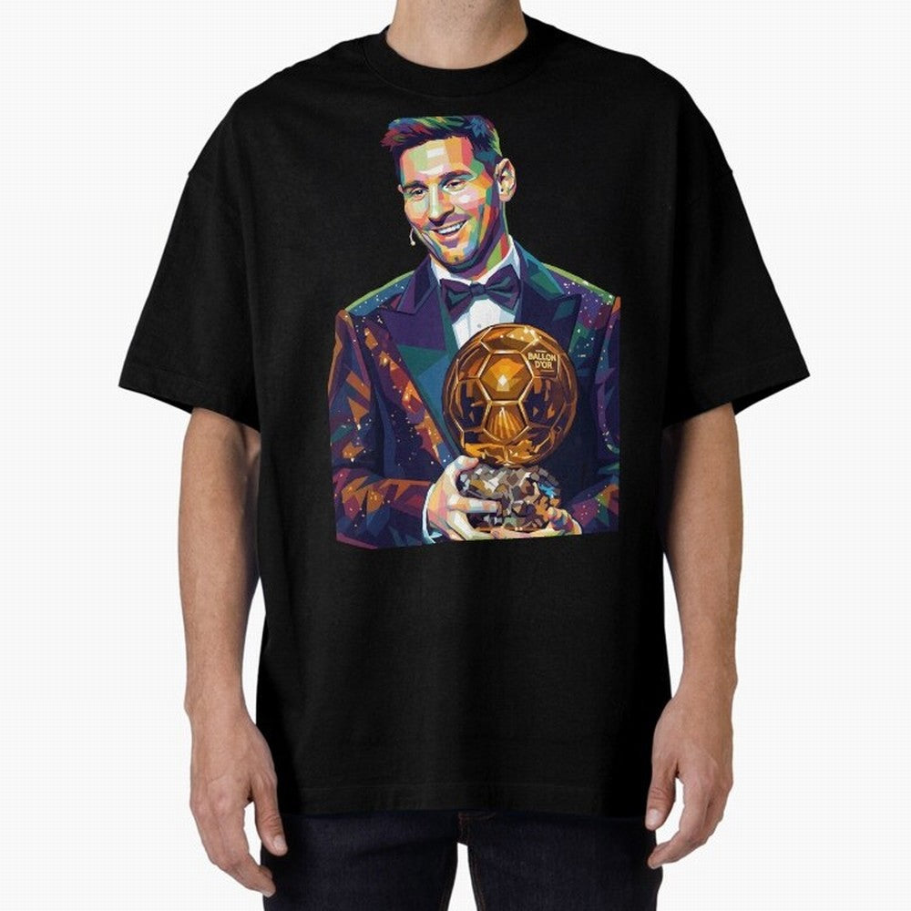 Messi Wpap Oversized T-Shirt Turn Up for Match Day Hype around FIFA World Cup 2026 Group Stage, CR7, France and Portugal, Worldwide Fan Energy, Dramatic Goals, Stadium Lights and Championship Celebrations; Perfect for Supporters Who Want Bold