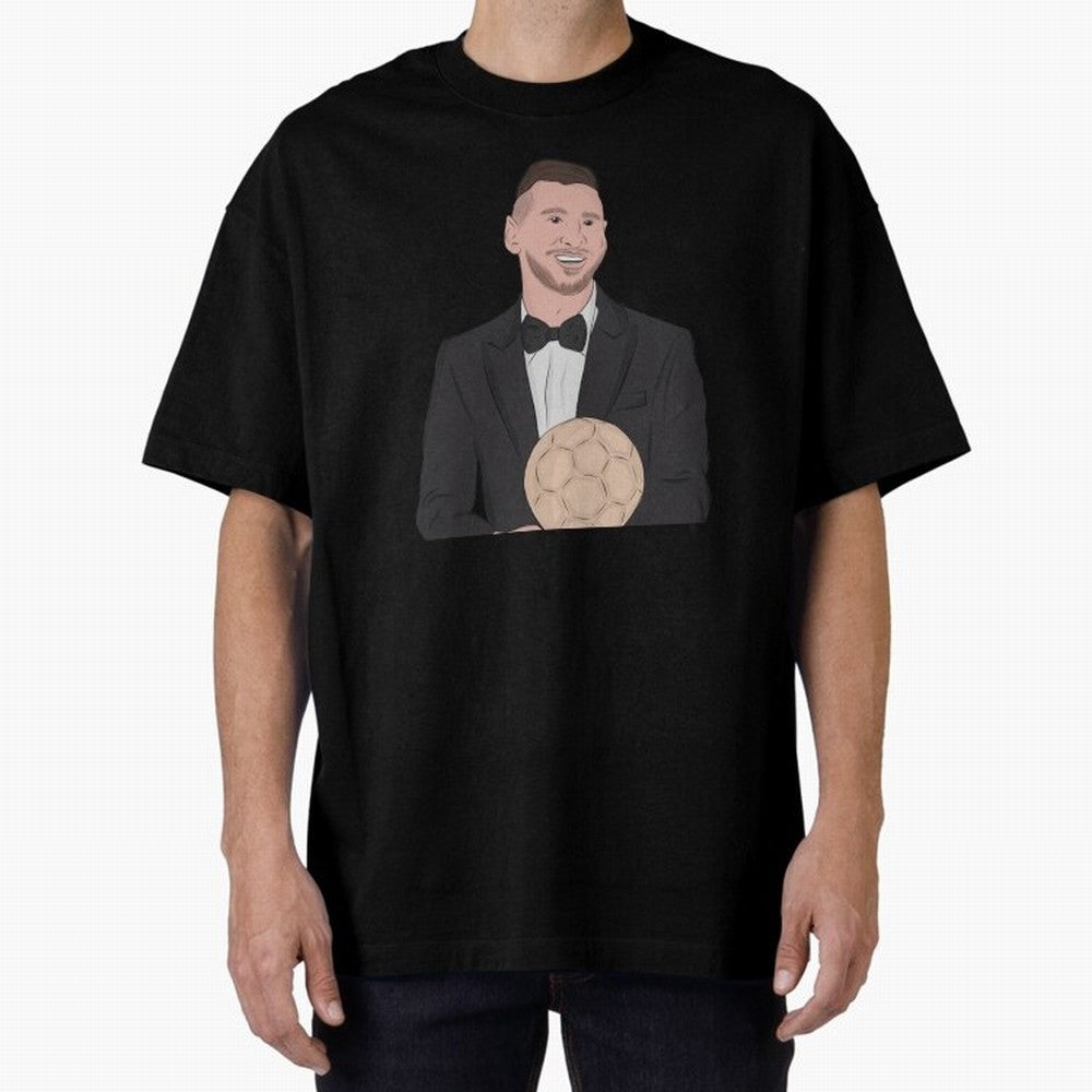 Lionel Messi 2023 Ballon d'Or Classic T-Shirt Feel the Trophy Chase of Global Football Passion for FIFA World Cup 2026, Filled with Cristiano Ronaldo, Haaland and CR7, Portugal, Vintage Soccer Flavor, Modern Football Stars, National Flags and Final