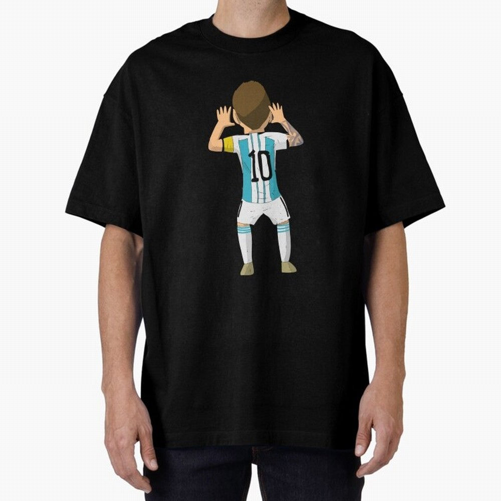 Cartoon Illustration Messi vs Netherlands World Cup Qatar 2022 Classic T-Shirt Honor the Beautiful Game during FIFA World Cup 2026 Group Stage for Fans of CR7 and Messi and France and Portugal, Bringing Champion Mindset, Group Stage Buzz, Knockout