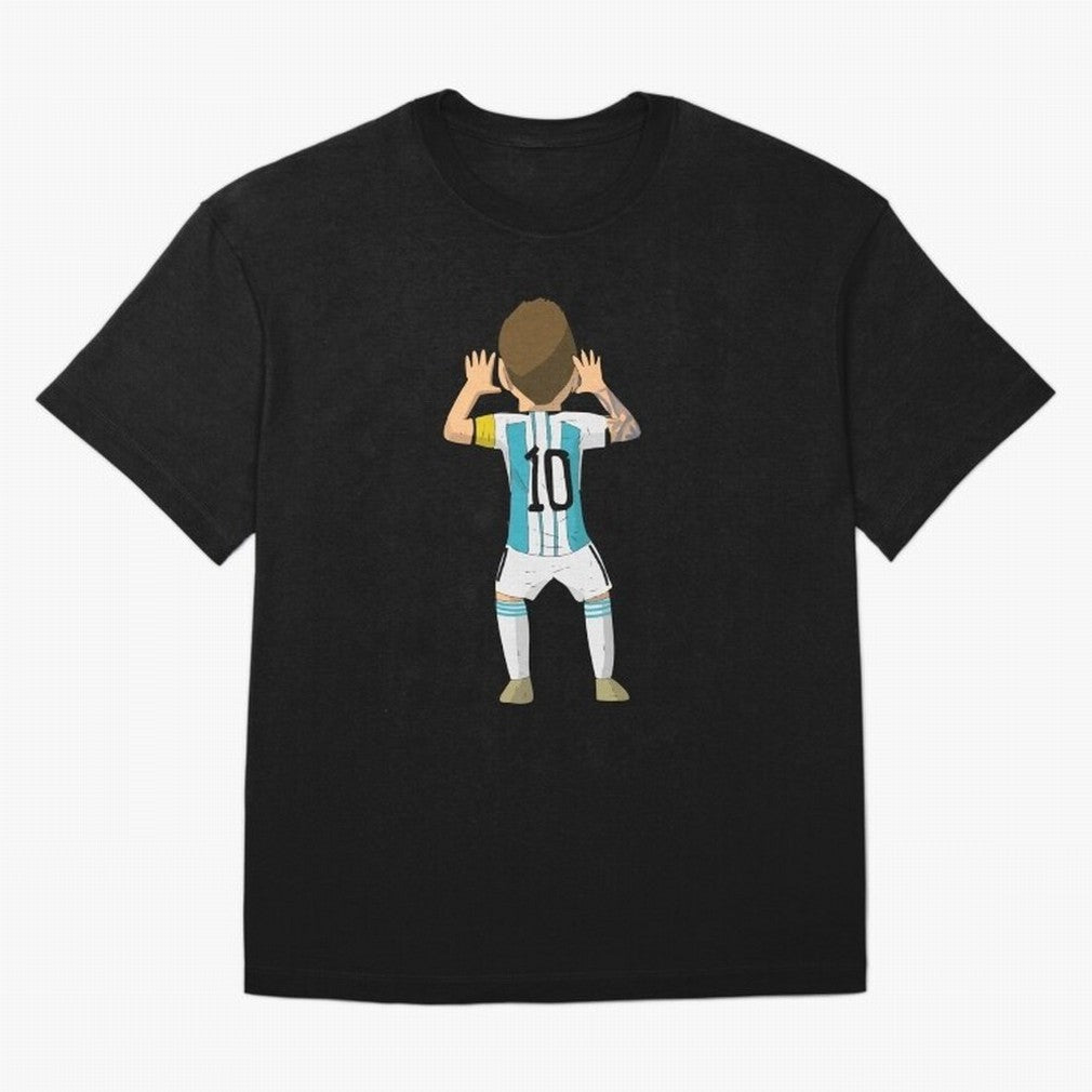 Cartoon Illustration Messi vs Netherlands World Cup Qatar 2022 Classic T-Shirt Honor the Beautiful Game during FIFA World Cup 2026 Group Stage for Fans of CR7 and Messi and France and Portugal, Bringing Champion Mindset, Group Stage Buzz, Knockout