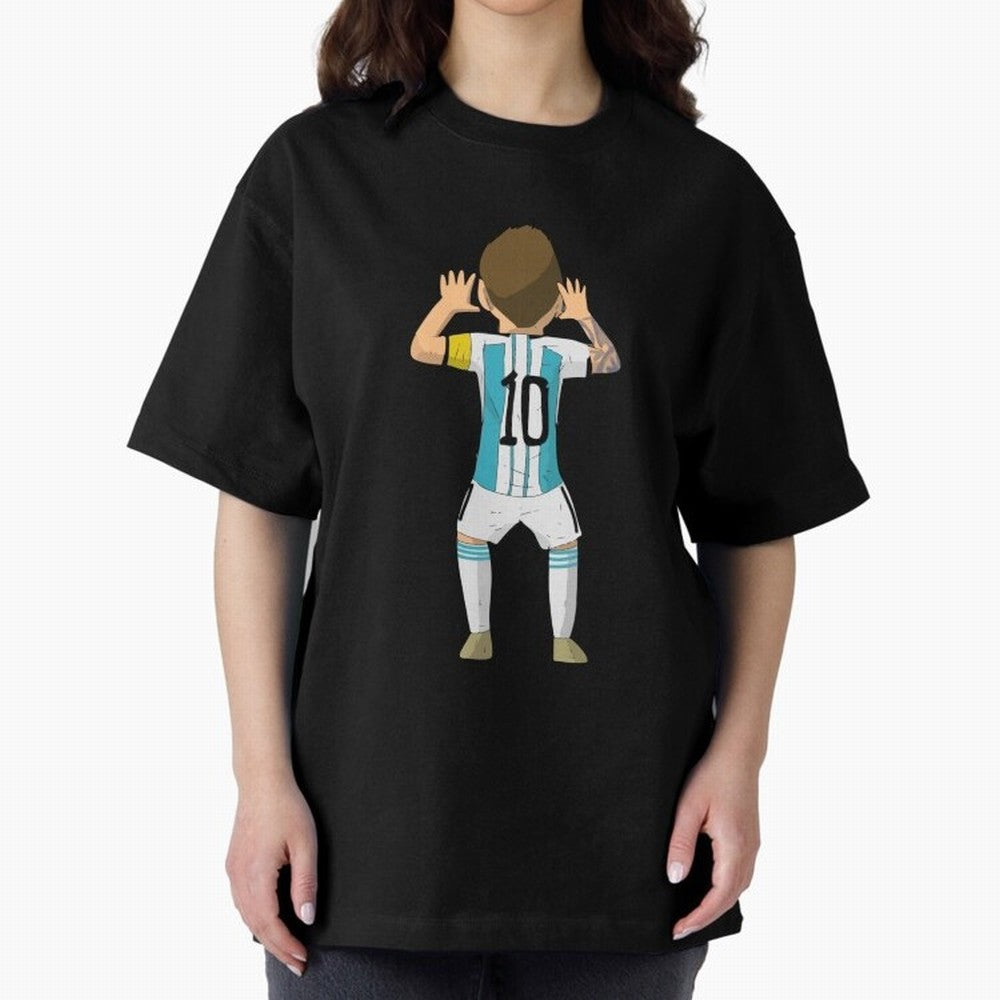 Cartoon Illustration Messi vs Netherlands World Cup Qatar 2022 Classic T-Shirt Honor the Beautiful Game during FIFA World Cup 2026 Group Stage for Fans of CR7 and Messi and France and Portugal, Bringing Champion Mindset, Group Stage Buzz, Knockout