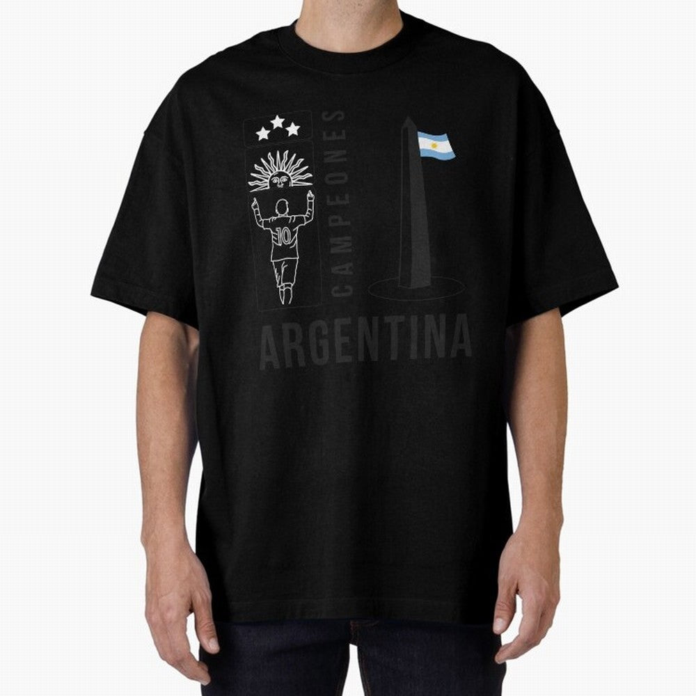 Argentina Campeon Classic T-Shirt Relive Legendary Nights from Match Day Hype around FIFA World Cup 2026 Group Stage, CR7 and Messi, Spain and Netherlands, Tournament Hype, Historic Matchups, Family Viewing Parties and Global Sports Pride; Built
