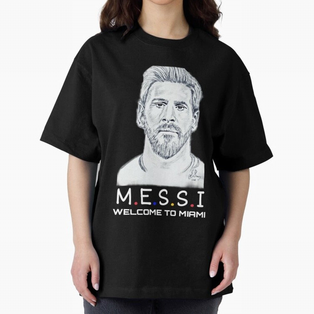 Lionel Messi, welcome to Miami Essential T-Shirt Relive the Noise and Pride of Global Football Passion for FIFA World Cup 2026 USA Canada Mexico, Filled with CR7, Brazil, Portugal and Argentina, Stadium Chants, National Pride, Trophy Dreams and