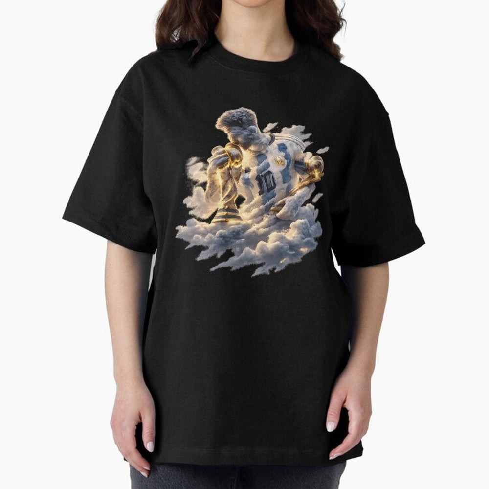 Lionel Messi ¨C Divine Number 10 Oversized T-Shirt Celebrate Rivalries and Pride in FIFA World Cup 2026 Group Stage for Fans of Messi and Cristiano Ronaldo and England, Bringing Global Supporter Spirit, Legendary Goals, National Colors and