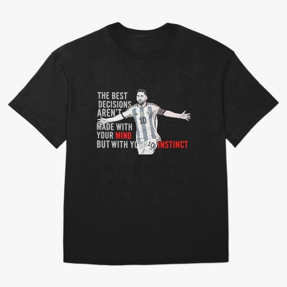 Messi Instinct Oversized T-Shirt Show Championship Spirit for the FIFA World Cup 2026 Group Stage Journey through Messi, CR7 and Mbappe Highlights, Spain and Netherlands Pride, Classic Soccer Heritage, Championship Pressure, Fan Loyalty and