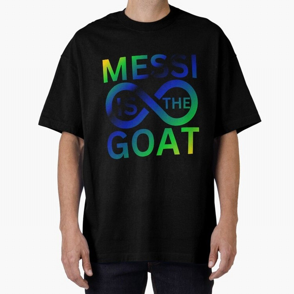 Messi is the GOAT Oversized T-Shirt Bring a Champion Mindset to FIFA World Cup 2026 USA Canada Mexico for Fans of CR7 and Messi and Argentina, Bringing Vintage Soccer Flavor, Modern Football Stars, National Flags and Final Night Emotion; Ideal for
