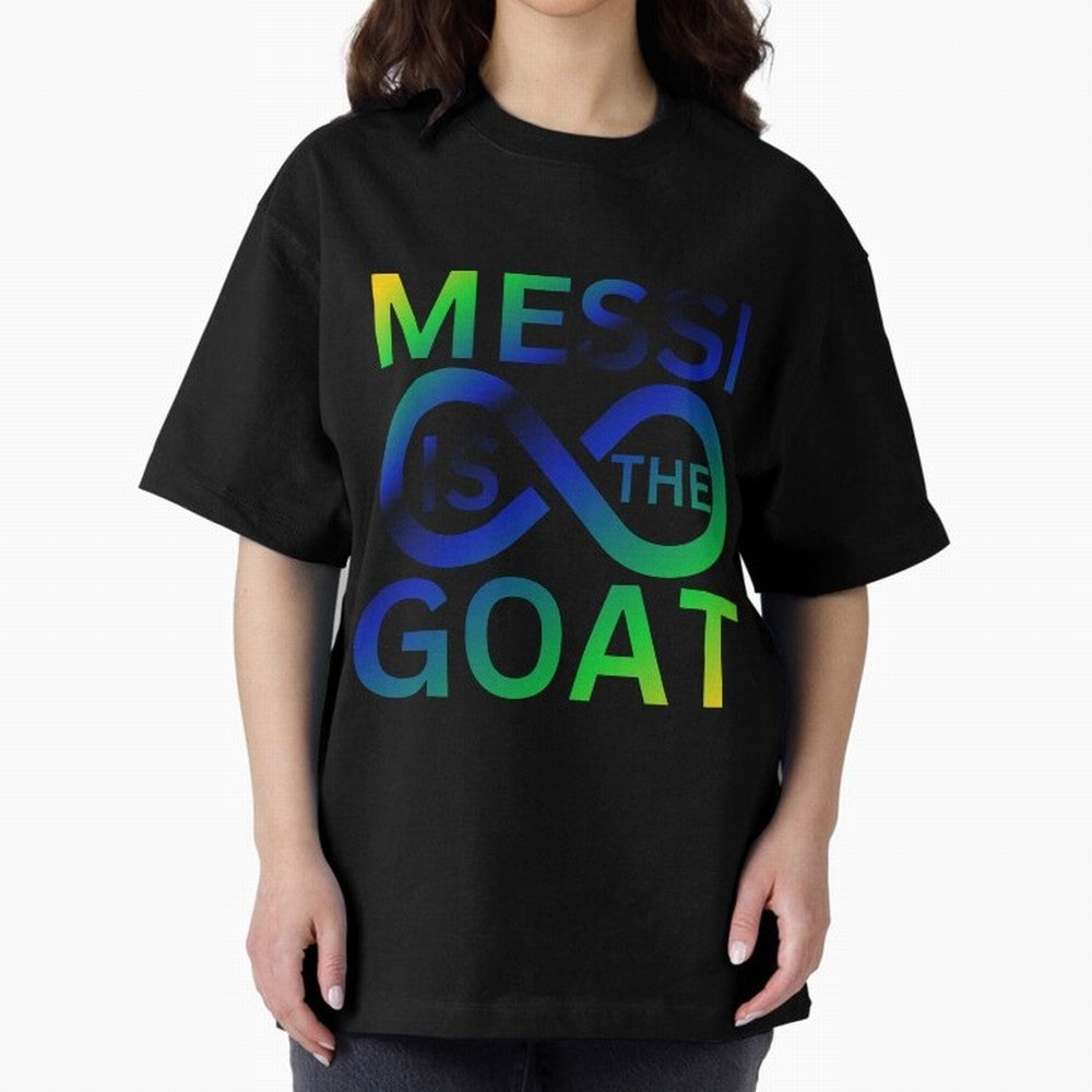 Messi is the GOAT Oversized T-Shirt Bring a Champion Mindset to FIFA World Cup 2026 USA Canada Mexico for Fans of CR7 and Messi and Argentina, Bringing Vintage Soccer Flavor, Modern Football Stars, National Flags and Final Night Emotion; Ideal for
