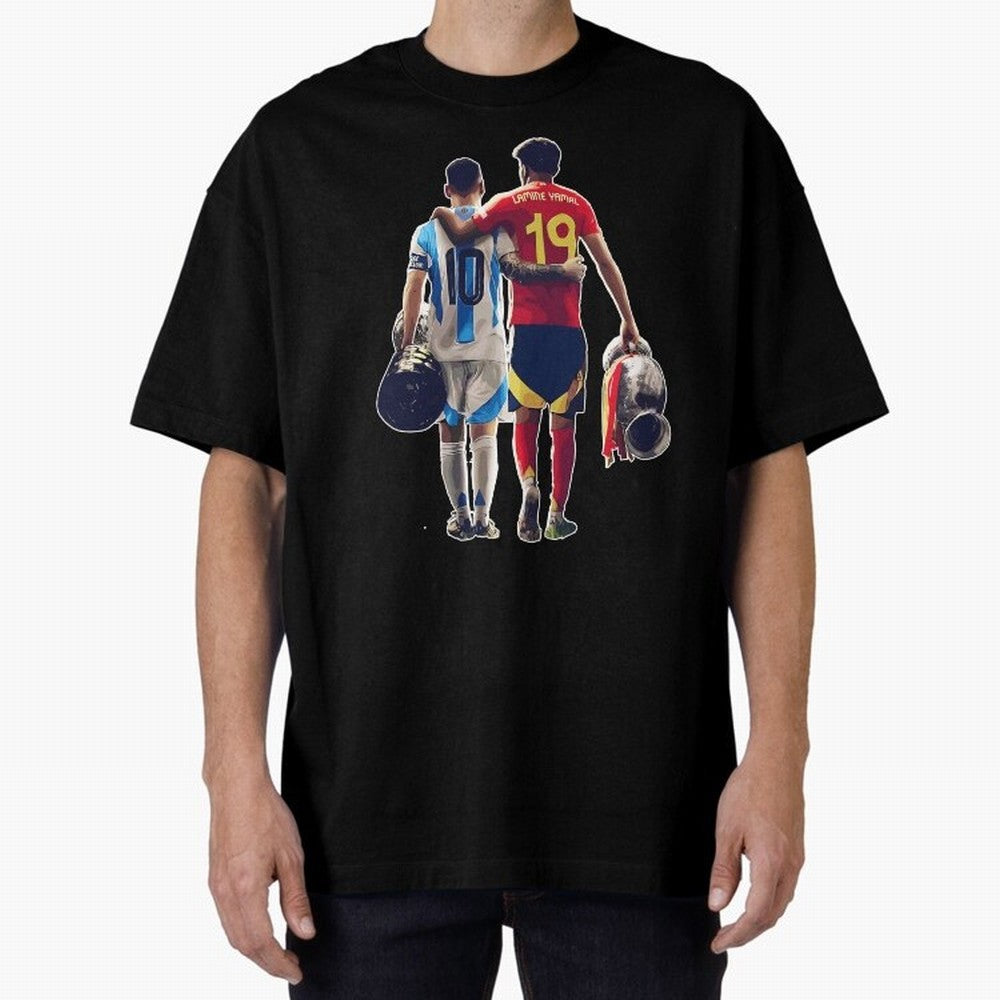 Lionel Messi and Foster child Classic T-Shirt Celebrate Supporters United by FIFA World Cup 2026 USA Canada Mexico Highlighting Mbappe and Neymar, Argentina Energy, Game Day Rituals, Football Legends, Country Pride and the Road to the Final; Ideal