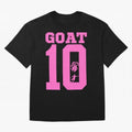 Miami Champions The Goat 10 Oversized T-Shirt Show Up for the Glory of FIFA World Cup 2026 USA Canada Mexico for Fans of Messi and Cristiano Ronaldo and Portugal, Bringing Football Passion, Legendary Performances, Festival Vibes and Supporter