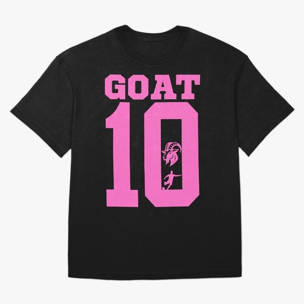 Miami Champions The Goat 10 Oversized T-Shirt Show Up for the Glory of FIFA World Cup 2026 USA Canada Mexico for Fans of Messi and Cristiano Ronaldo and Portugal, Bringing Football Passion, Legendary Performances, Festival Vibes and Supporter