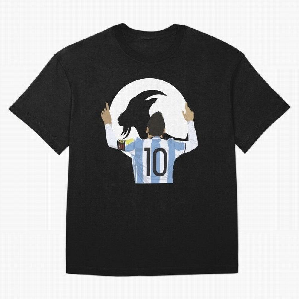 Lionel Messi Goat Oversized T-Shirt Back the Journey through FIFA World Cup 2026 USA Canada Mexico Capturing Mbappe and Neymar, Portugal Energy, Global Supporter Spirit, Legendary Goals, National Colors and Tournament Celebration; Ideal for