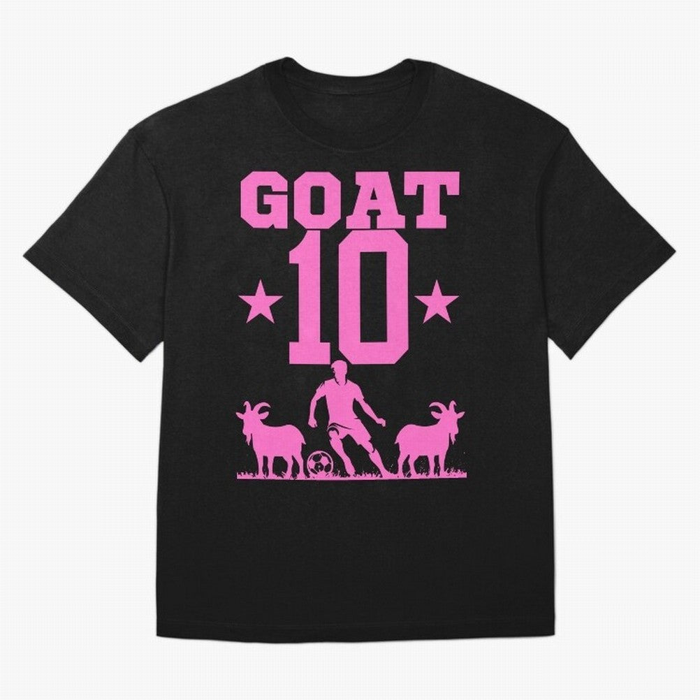 The Goat 10 Miami Champion Classic T-Shirt Honor the Beautiful Game during FIFA World Cup 2026 USA Canada Mexico for Fans of Messi and Cristiano Ronaldo and Spain, Bringing Vintage Soccer Flavor, Modern Football Stars, National Flags and Final