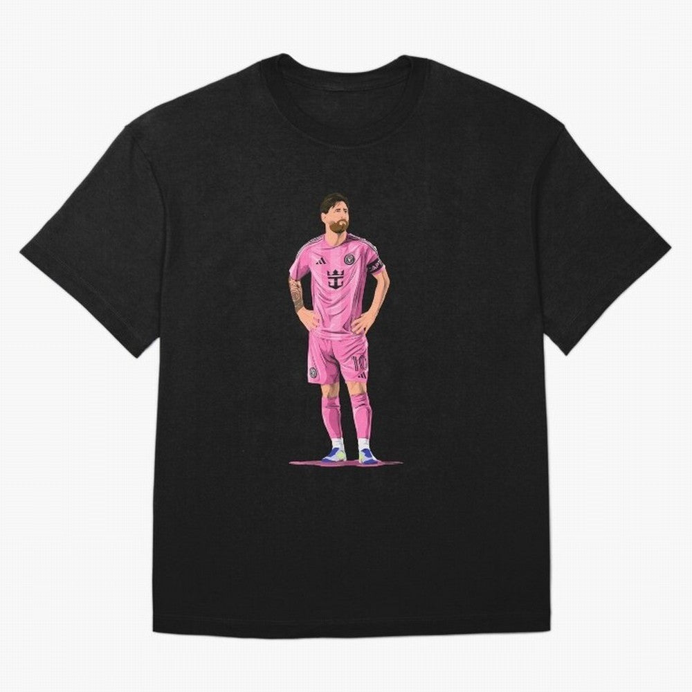 Lionel Messi Vector Oversized T-Shirt Stand Out with Spirit from the FIFA World Cup 2026 Journey through CR7 Highlights, Netherlands Pride, Football Festival Excitement, Trophy Ambitions, Country Rivalries and Star Player Buzz; Perfect for