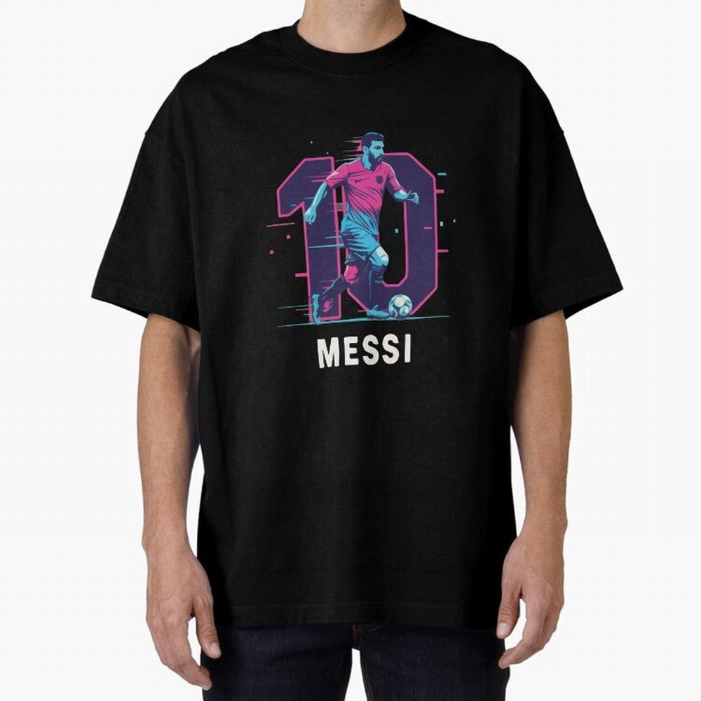 Messi 10 GOAT Oversized T-Shirt Fuel the Hype around FIFA World Cup 2026 Highlighting Neymar, Haaland and Cristiano Ronaldo, England Energy, Football Festival Excitement, Trophy Ambitions, Country Rivalries and Star Player Buzz; Ideal for Fans Who