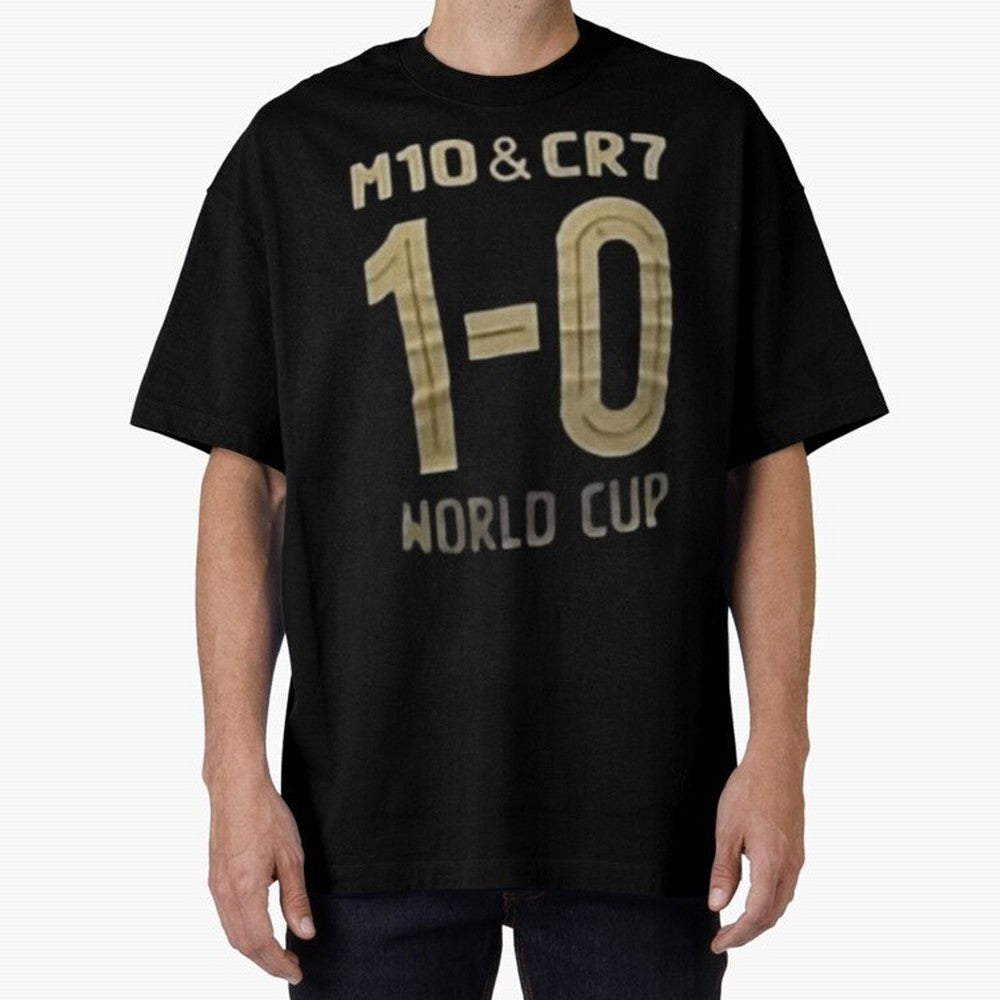 M10 And Cr7 1-0 World Cup Football Classic T-Shirt Feel the Trophy Chase of FIFA World Cup 2026 Group Stage Inspired by Neymar, Haaland and Cristiano Ronaldo, Netherlands Energy, Soccer Culture, Superstar Moments, National Team Dreams and