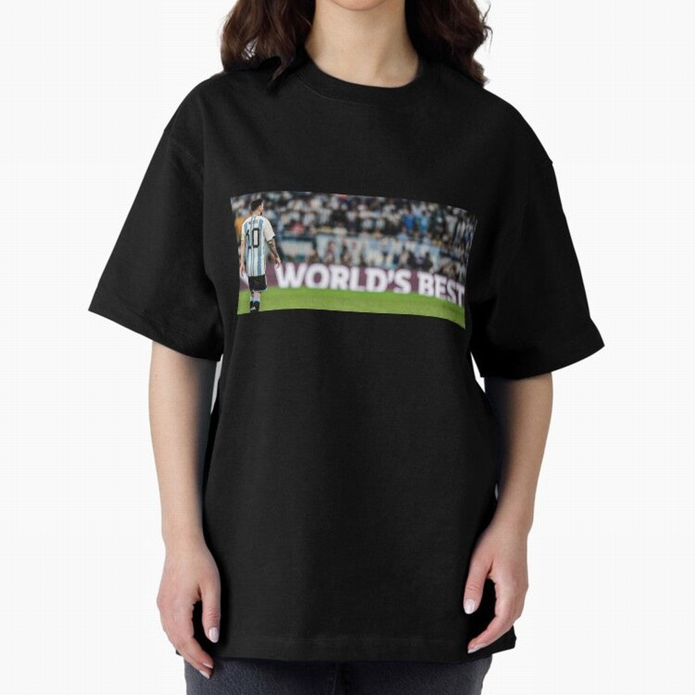 Argentina Leo Messi world best picture Oversized T-Shirt Honor the Football Icons of the FIFA World Cup 2026 USA Canada Mexico Journey through Messi, Neymar and Mbappe Highlights, England Pride, Worldwide Fan Energy, Dramatic Goals, Stadium Lights