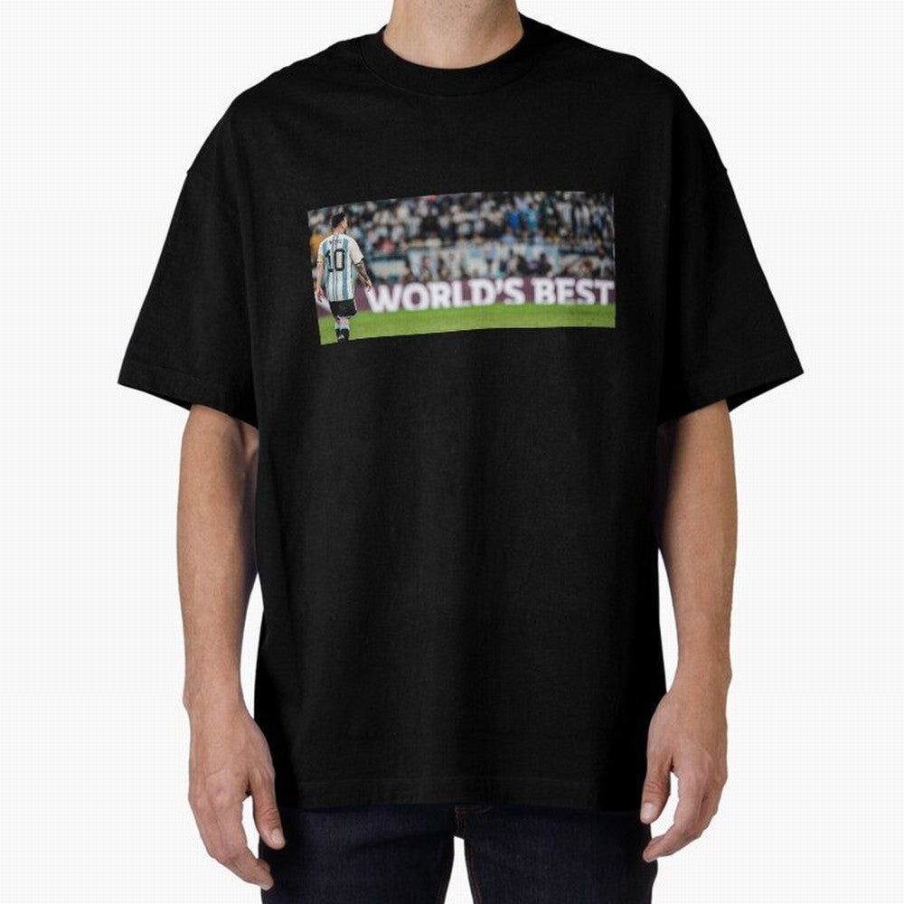 Argentina Leo Messi world best picture Oversized T-Shirt Honor the Football Icons of the FIFA World Cup 2026 USA Canada Mexico Journey through Messi, Neymar and Mbappe Highlights, England Pride, Worldwide Fan Energy, Dramatic Goals, Stadium Lights
